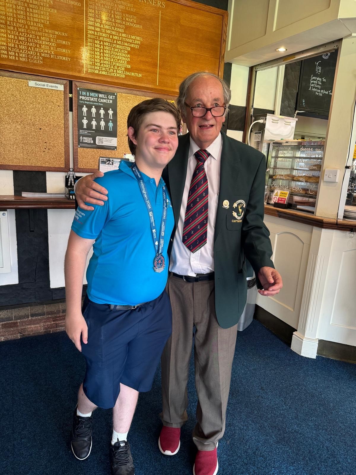 Gold medallist with Prof