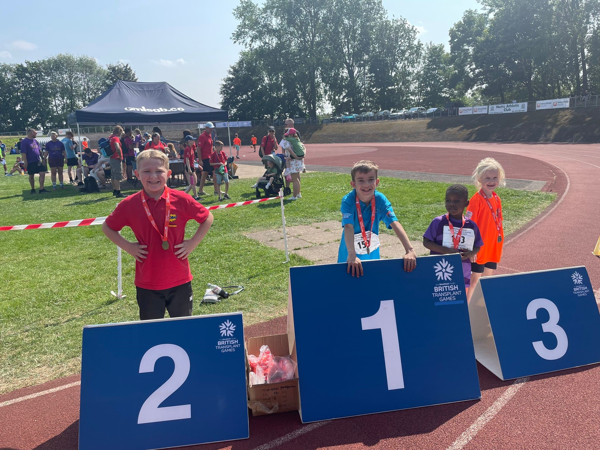 J on podium for sportshall athletics