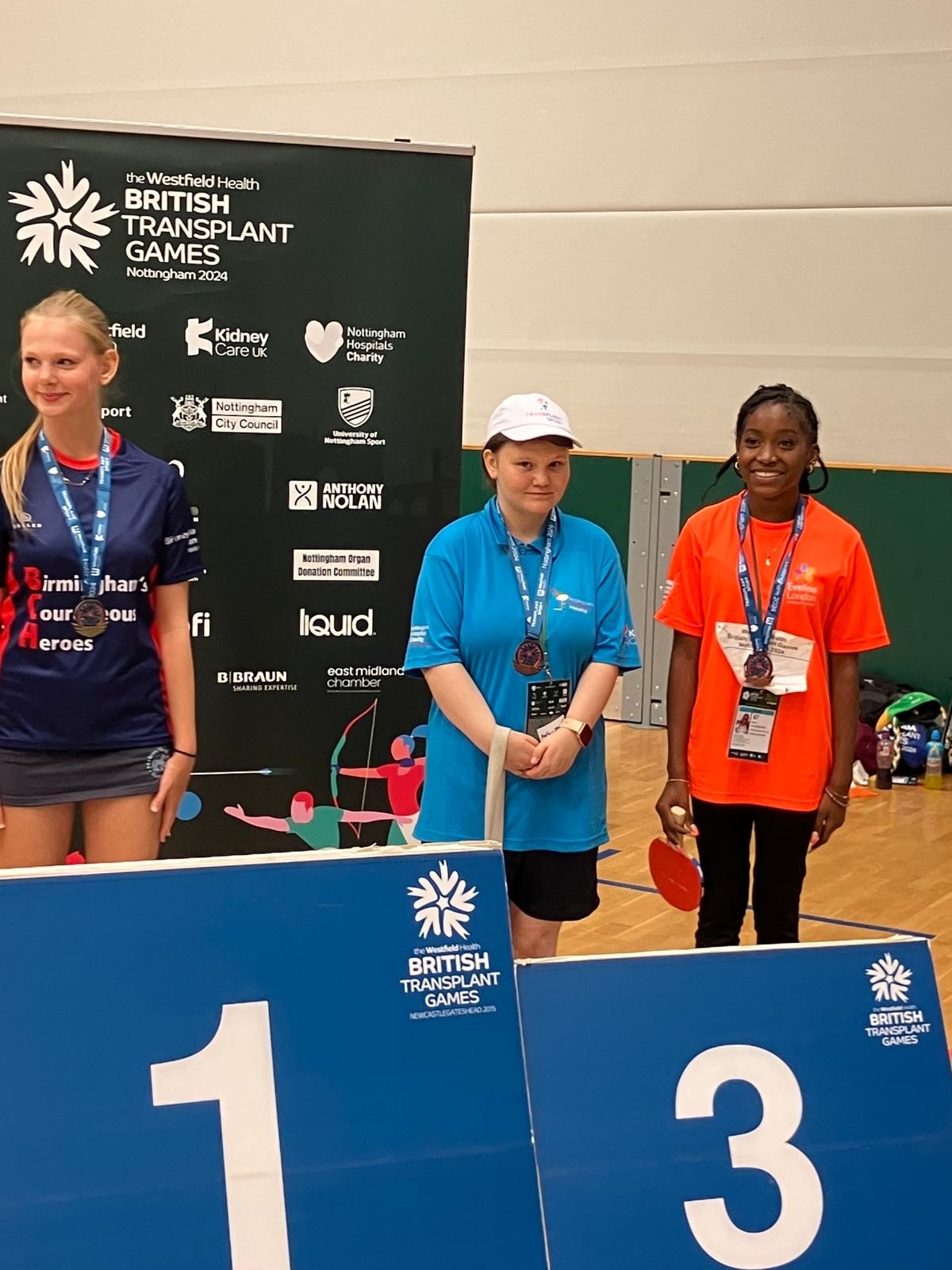 Table tennis medals H